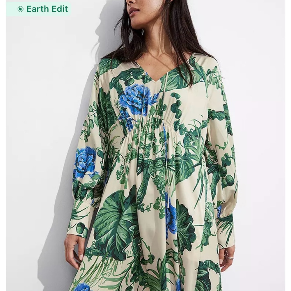 V - Cut satin midi dress